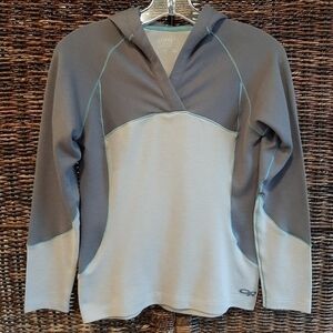 Outdoor Research Small Blackridge Hoody Wool Long Sleeve Shirt Raglan OR Grey